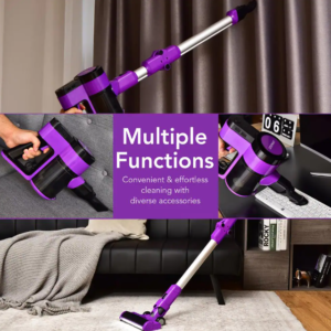 Purple Cordless Bagless 3-in-1 Handheld Stick Vacuum Cleaner