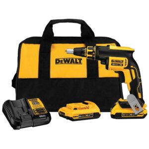 DEWALT DCF620D2 20V MAX XR Cordless Brushless Drywall Screw Gun with (2) 20V 2.0Ah Batteries and Charger
