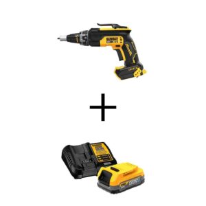 DEWALT DCF630BWCBP034C 20-Volt Maximum XR Lithium-Ion Cordless Brushless Screw Gun with POWERSTACK 1.7 Ah Battery and Charger