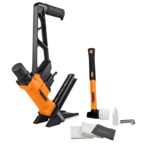 Freeman G2F18GLCN 2nd Generation Pneumatic 18-Gauge 1-3/4 in. L-Cleat Flooring Nailer with Mallet, Base Plates, and 1/4 in. Air Connector