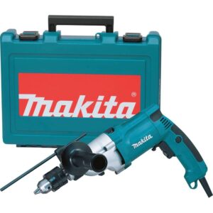 Makita HP2050 6.6 Amp 1/2 in. Corded Variable Speed Hammer Drill with Torque Limiter Side Handle Depth Gauge Chuck Key Hard Case