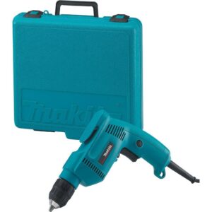 Makita 6408K 4.9 Amp 3/8 in. Corded Low Noise (79dB) Variable Speed Drill with Keyless Chuck and Hard Case