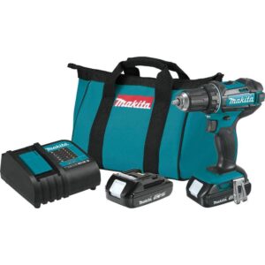 Makita XFD10SY 1.5 Ah 18V LXT Lithium-Ion Compact Cordless 1/2 in. Variable Speed Driver Drill Kit with Tool Bag