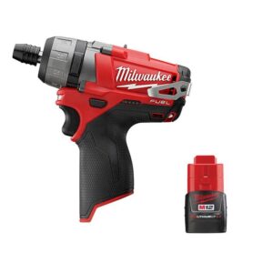 Milwaukee 2402-20-48-11-2420 M12 FUEL 12V Lithium-Ion Brushless Cordless 1/4 in. Hex 2-Speed Screwdriver with 2.0 Ah Compact Battery