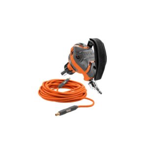 RIDGID R350PNF-R5025LF Pneumatic 3-1/2 in. Full-Size Palm Nailer with 1/4 in. 50 ft. Lay Flat Air Hose