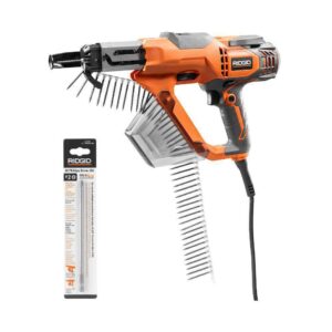 RIDGID R6791-AC96603 6.5 Amp 3 in. Drywall and Deck Collated Screwdriver and #2 x 6-1/4 in. Phillips Collated Screw Gun Bit