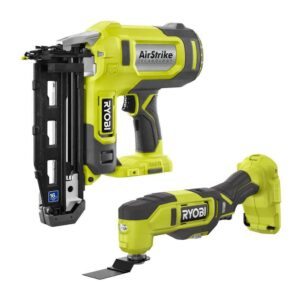 RYOBI P326-PCL430B ONE+ 18V 16-Gauge Cordless AirStrike Finish Nailer with Cordless Multi-Tool (Tools Only)