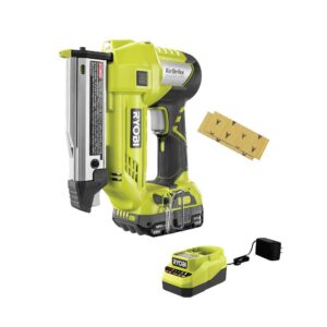 RYOBI P318K1N ONE+ 18V Cordless AirStrike 23-Gauge 1-3/8 in. Headless Pin Nailer Kit with 2.0 Ah Battery and Charger