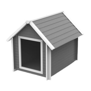 New Age Pet ECOH105L Ecoflex Large Bunk Style Outdoor Dog House with Elevated Floor