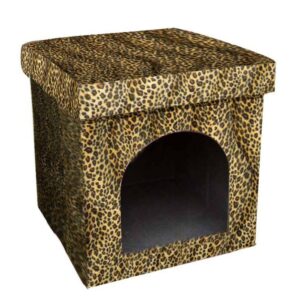 ORE International HB4589 14.75 in. H Collapsible Leopard Pet House