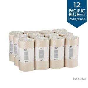 Pacific Blue Basic GPC28290 Brown 2-Ply Paper Towel Roll (250-Sheets per Roll, 12-Rolls per Pack)