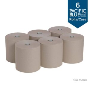 Pacific Blue Ultra GPC26495 1150 ft. L Brown 100% Recycled Paper Towel Roll (6-Rolls per Pack)