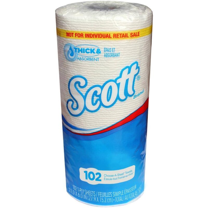 Scott KCC47031 White 1-Ply Paper Towel Roll (102-Sheets per Roll, 24-Rolls per Pack)