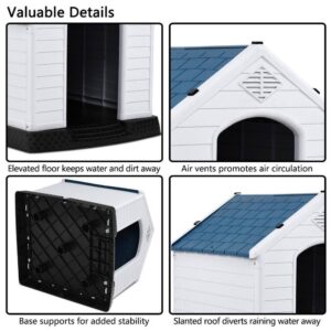 white and blue angeles home dog houses m70 8ps65 1d 1200