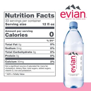 evian Natural Spring Water Naturally Filtered Spring Water in Large Bottles 33.81 Fl Oz Pack of 12 5